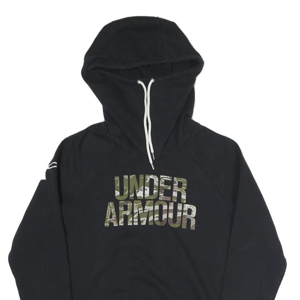 UNDER ARMOUR Womens Black Hoodie M Cotton Blend Pullover Casual Sportswear