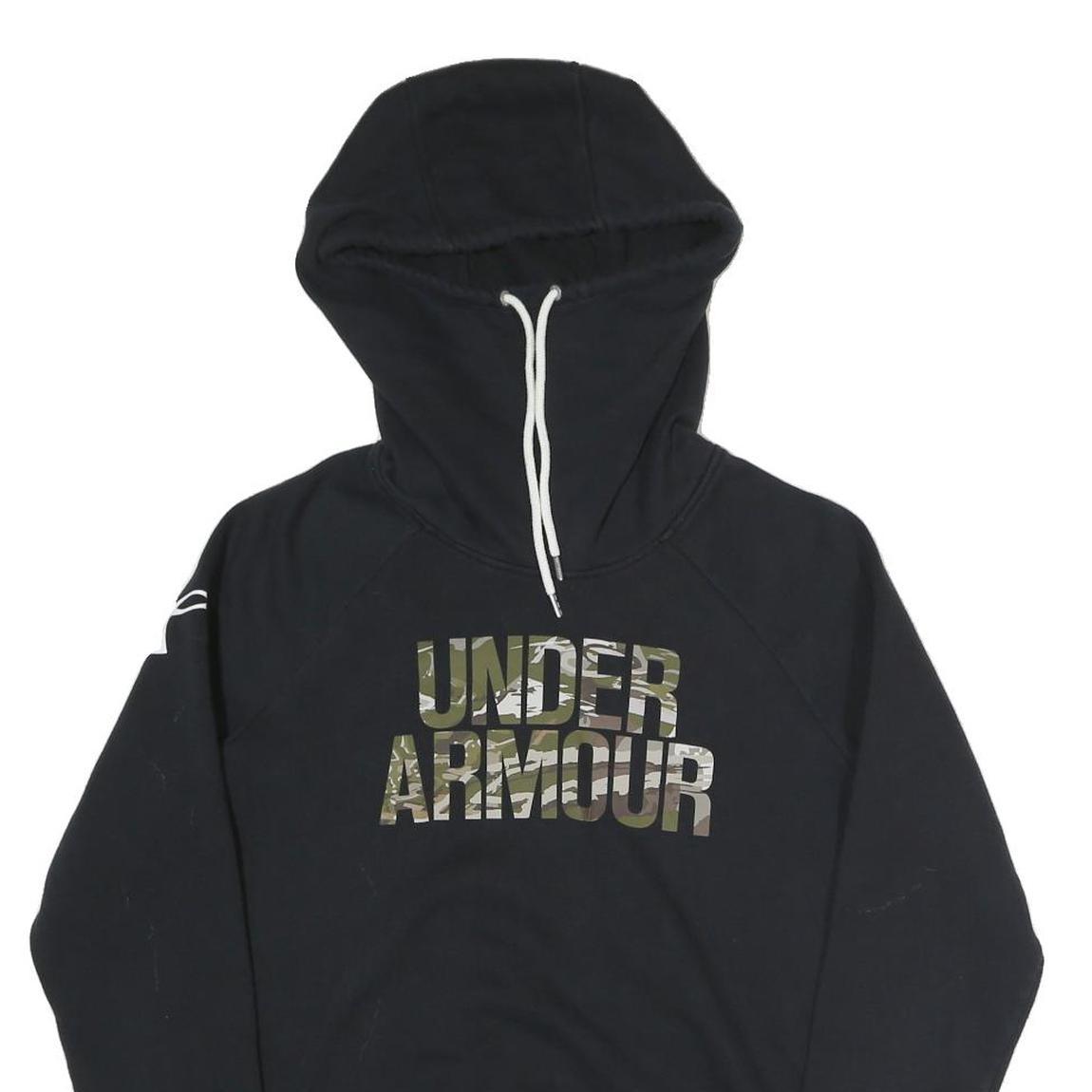 UNDER ARMOUR Womens Black Hoodie M Cotton Blend Pullover Casual Sportswear