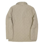 TOMMY HILFIGER Mens Beige XL Quilted Button Jacket Polyester Blend Classic