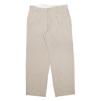 CHAPS Mens Cotton Beige Relaxed Straight Trousers W36 L32 Classic Zip Chino
