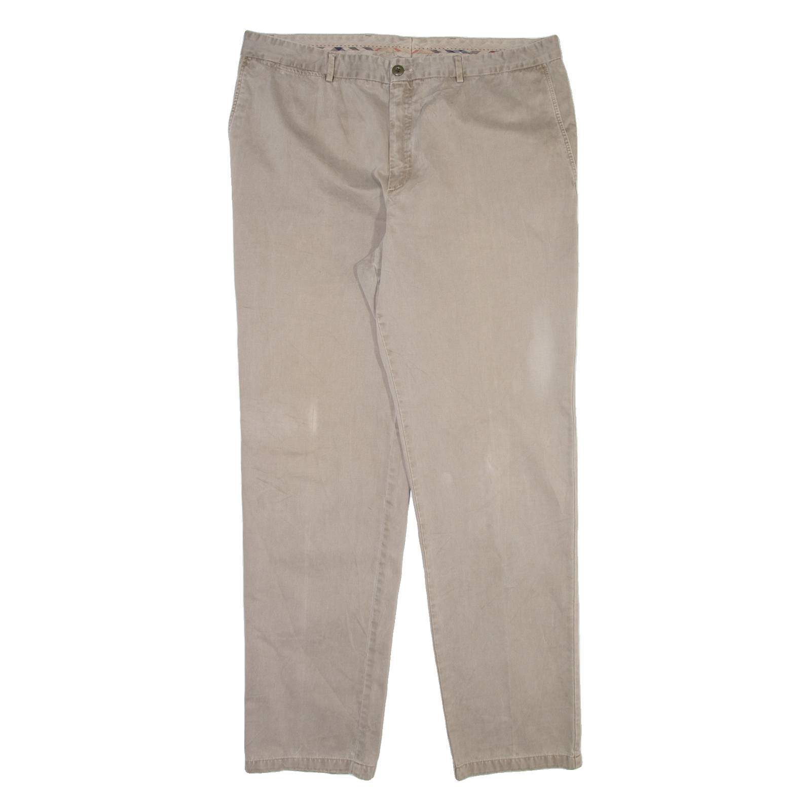 BURBERRY Mens Trousers Beige Relaxed Straight W40 L34