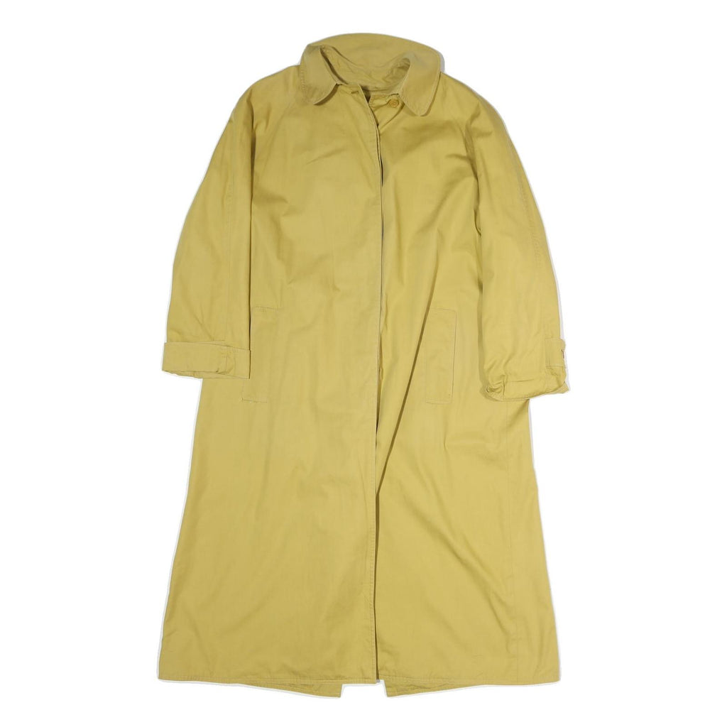 ALLEGRI Womens Yellow Cotton Long Sleeve Zip Jacket L Plain Classic