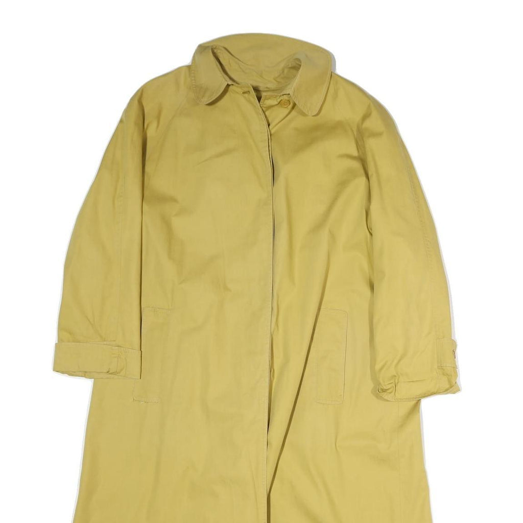 ALLEGRI Womens Yellow Cotton Long Sleeve Zip Jacket L Plain Classic