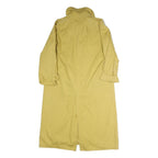 ALLEGRI Womens Yellow Cotton Long Sleeve Zip Jacket L Plain Classic