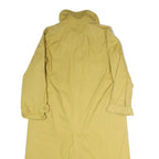 ALLEGRI Womens Yellow Cotton Long Sleeve Zip Jacket L Plain Classic