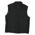 Mens Black Utility Synthetic Sleeveless Jacket L Zip Pockets Casual Outdoor