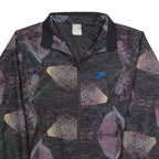NIKE Womens Track Jacket Black Crazy Pattern S