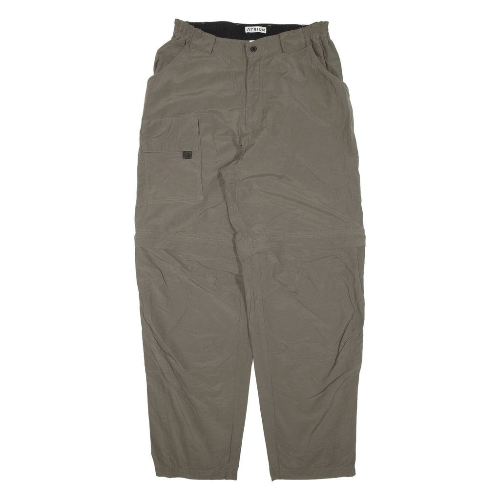 ATRIUM Cargo Zip-off Womens Trousers Green Loose Tapered W29 L32