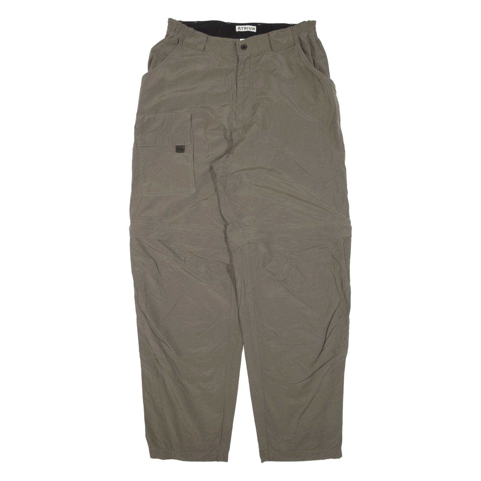 ATRIUM Cargo Zip-off Womens Trousers Green Loose Tapered W29 L32