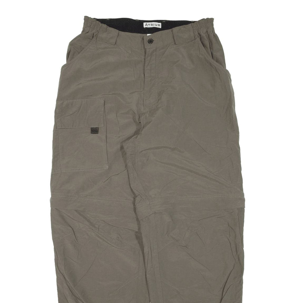 ATRIUM Cargo Zip-off Womens Trousers Green Loose Tapered W29 L32