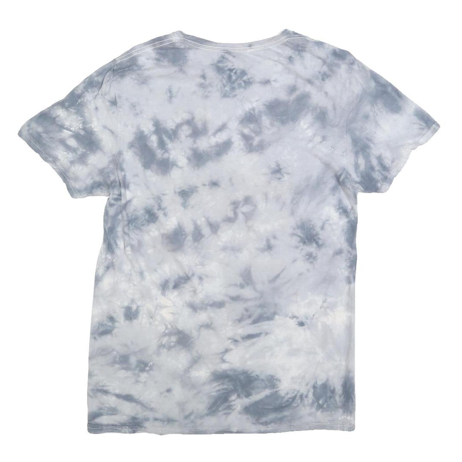 ACDC Mens Grey Tie Dye Graphic T-Shirt M Short Sleeve Crew Neck Rock Band