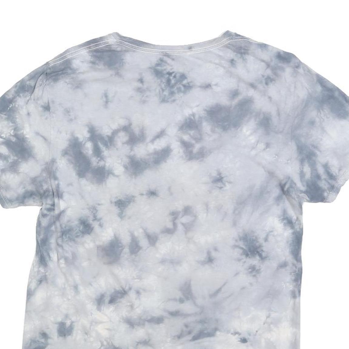 ACDC Mens Grey Tie Dye Graphic T-Shirt M Short Sleeve Crew Neck Rock Band