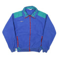 COLUMBIA Mens Blue & Green Retro Polyester Blend Zip Jacket S Fleece Outdoor