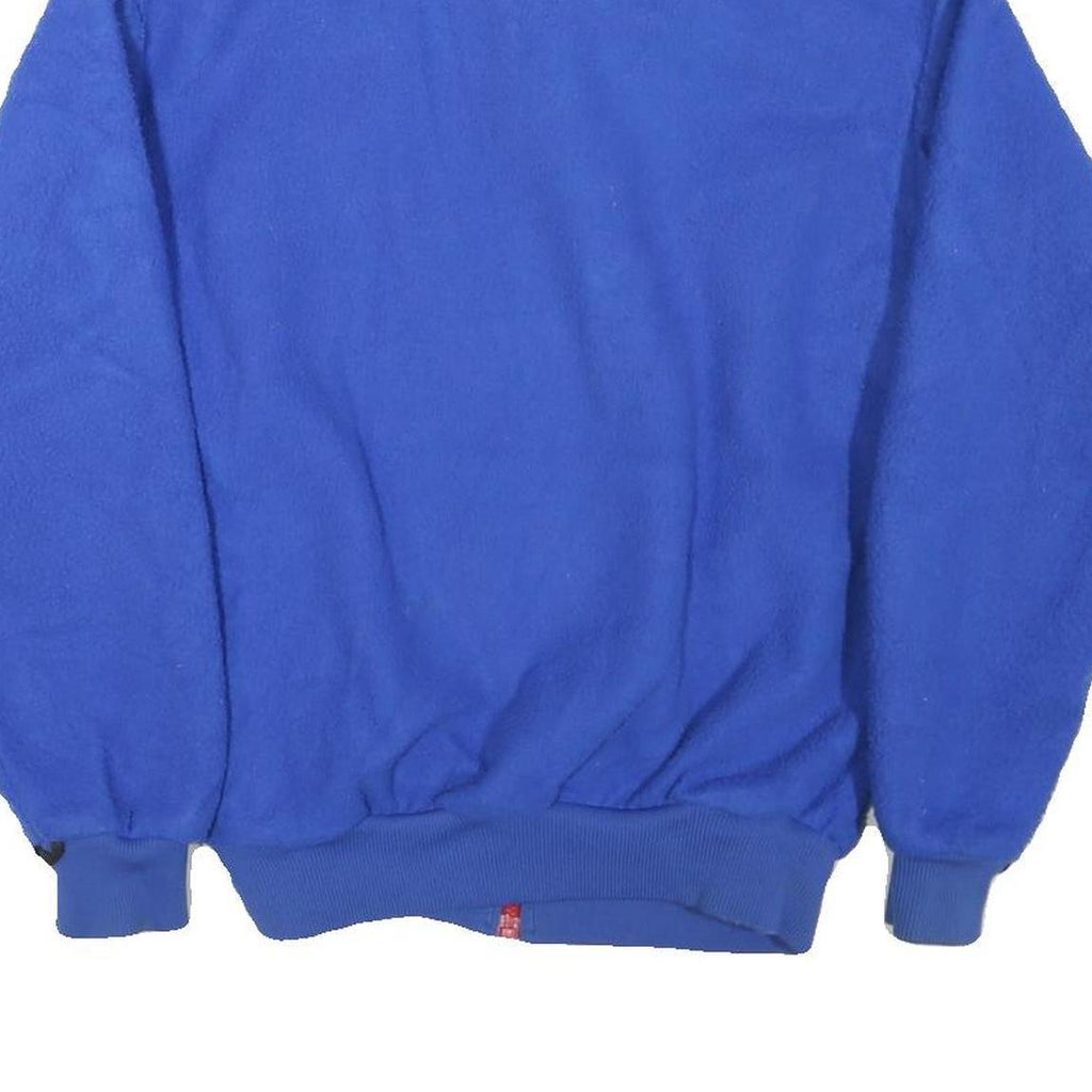 COLUMBIA Mens Blue & Green Retro Polyester Blend Zip Jacket S Fleece Outdoor