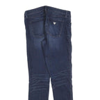 GUESS Womens Jeans Blue Slim Skinny Denim Medium W30 L30 Stylish Zip Fastening
