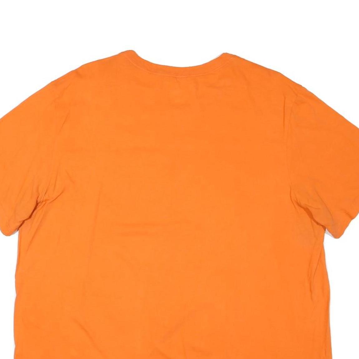 NIKE Mens Orange Graphic T-Shirt XL Short Sleeve Crew Neck Casual Wear