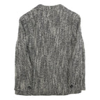 MAX MARA Womens Black & White Wool Blend Button Jacket UK 8 Woven Classic