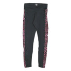 REEBOK Womens Joggers Black & Pink Animal Print Slim Tapered S W26 L26 Fitness