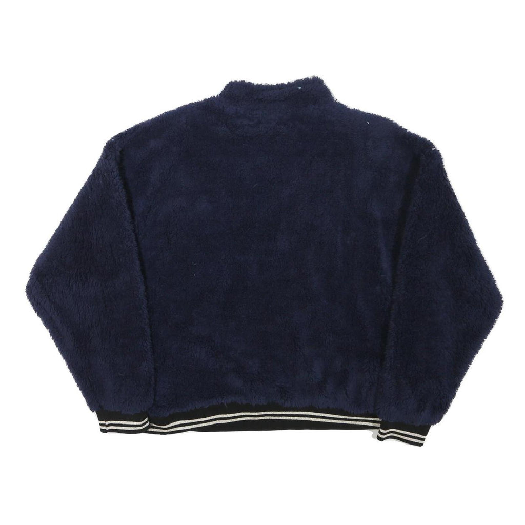 FILA Womens Navy Blue Polyester Blend Zip Jacket 2XL Fleece Casual Outerwear