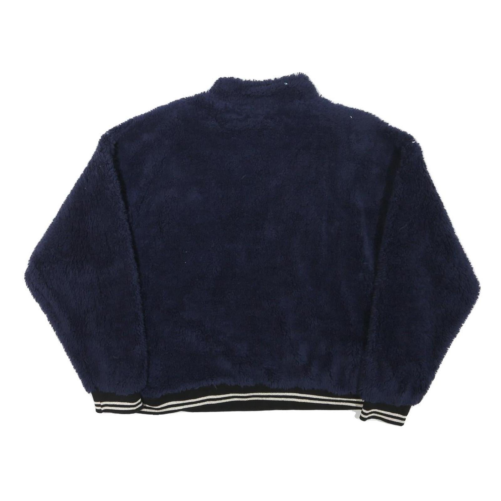 FILA Womens Navy Blue Polyester Blend Zip Jacket 2XL Fleece Casual Outerwear