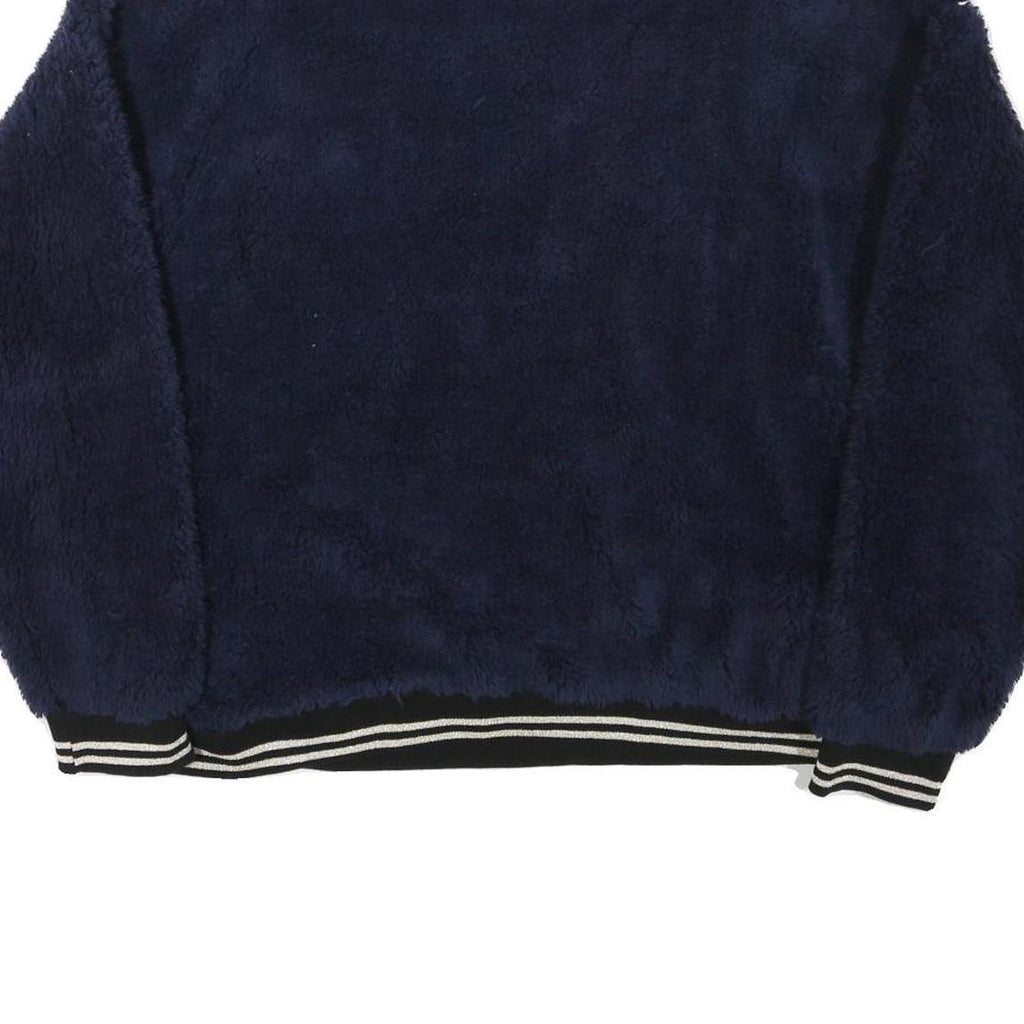 FILA Womens Navy Blue Polyester Blend Zip Jacket 2XL Fleece Casual Outerwear