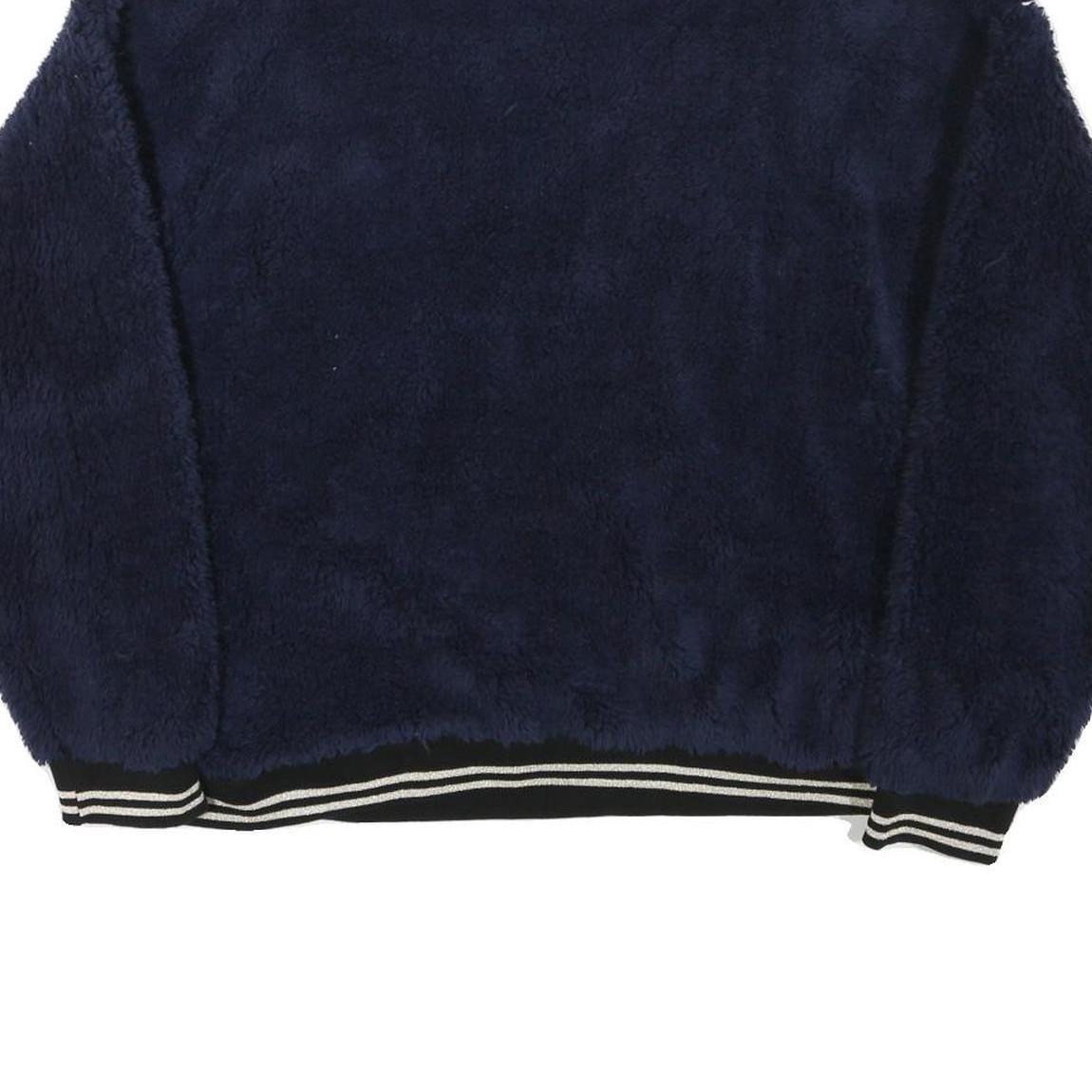 FILA Womens Navy Blue Polyester Blend Zip Jacket 2XL Fleece Casual Outerwear