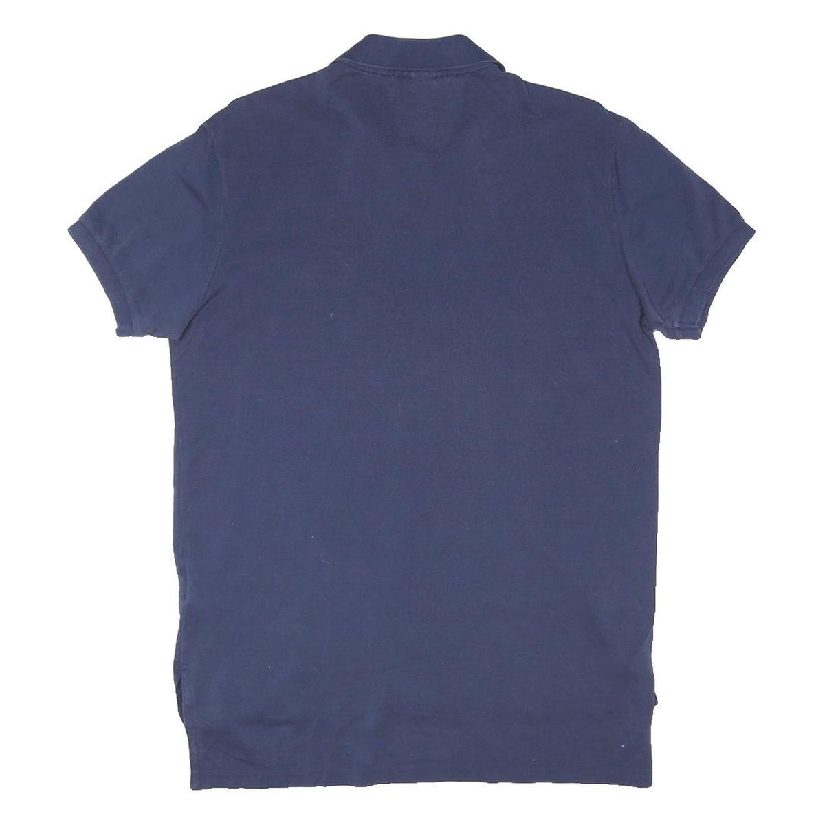 POLO RALPH LAUREN Mens Blue & Red Polo Shirt Short Sleeve Plain M Cotton Blend
