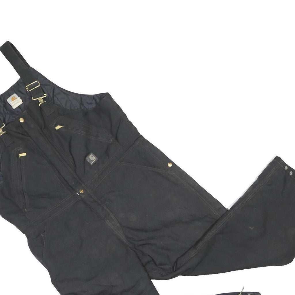 CARHARTT Mens Black Playsuit Cotton L Durable Workwear Practical Pockets