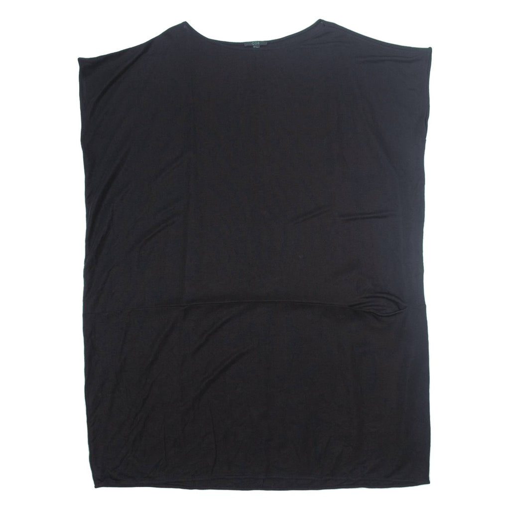 COS Oversized Womens Shift Dress Black Sleeveless Knee Length M
