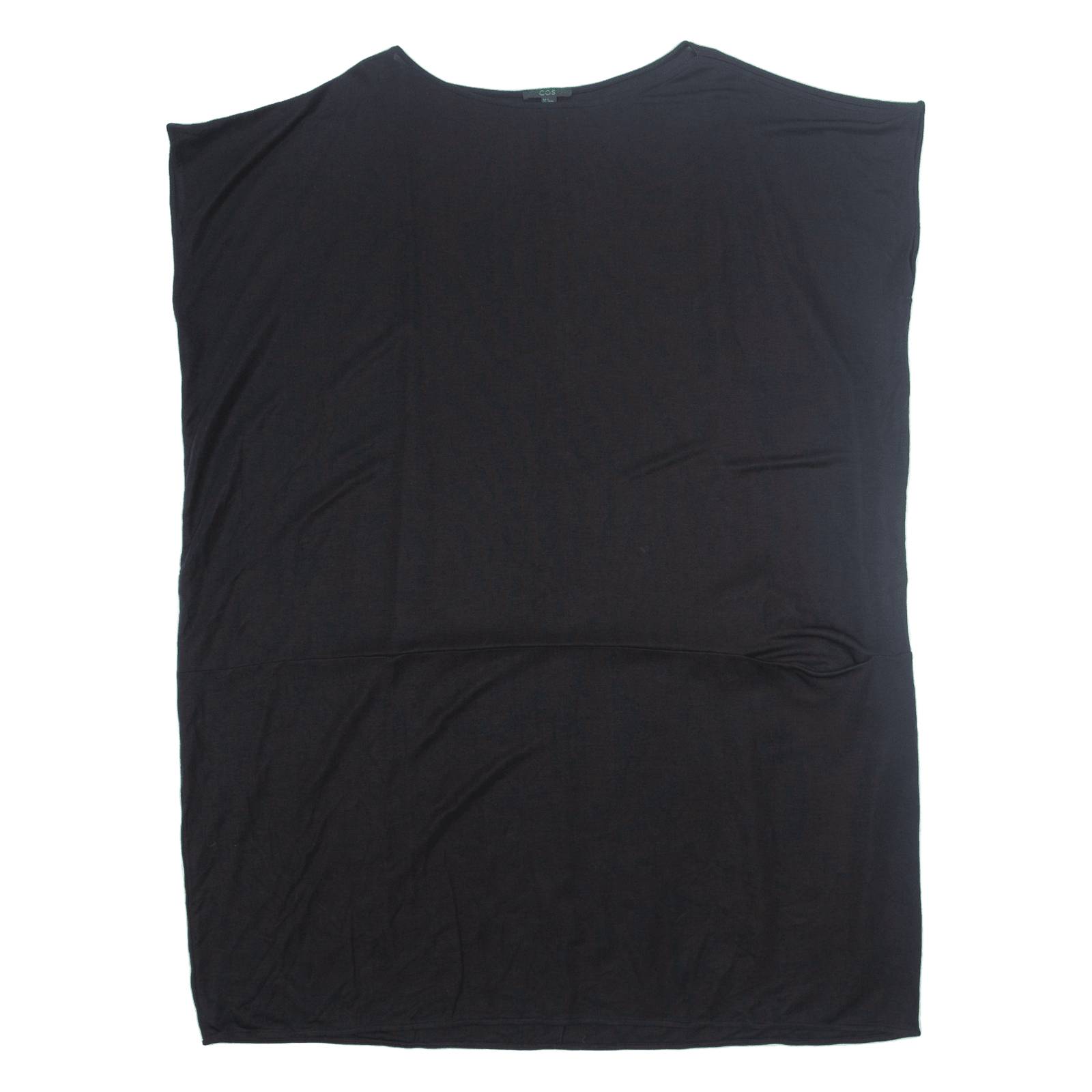 COS Oversized Womens Shift Dress Black Sleeveless Knee Length M