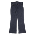 CALVIN KLEIN Womens Jeans Black Regular Flared Denim Dark W30 L30 Zip Cotton