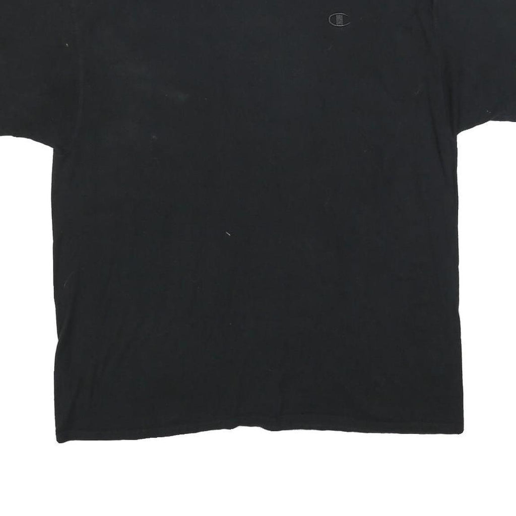 CHAMPION Mens Black Classic T-Shirt XL Short Sleeve Crew Neck Cotton Blend