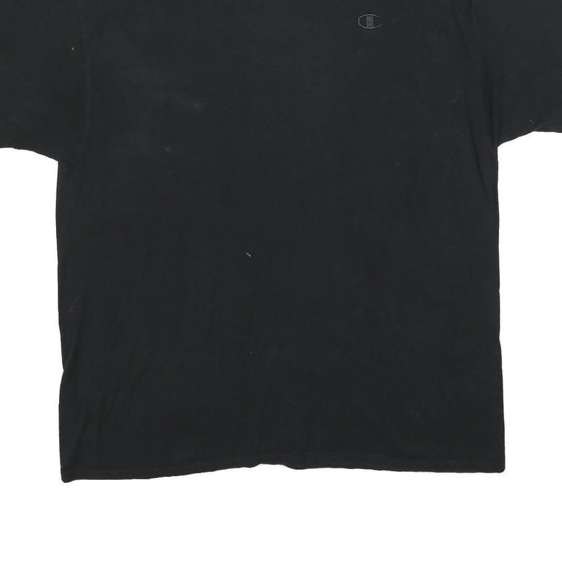 CHAMPION Mens Black Classic T-Shirt XL Short Sleeve Crew Neck Cotton Blend