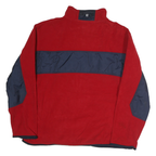 CHAPS Mens Red & Navy Classic Jacket L Polyester Zip Outdoor Casual