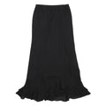PERI PETITES Womens Black Maxi Polyester Woven Flared Skirt S Elegant Hosiery