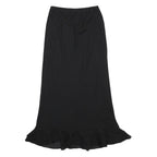PERI PETITES Womens Black Maxi Polyester Woven Flared Skirt S Elegant Hosiery