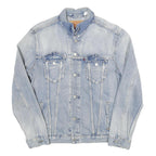 LEVI'S Mens Blue Denim Jacket L Cotton Blend Button Closure Classic Outerwear