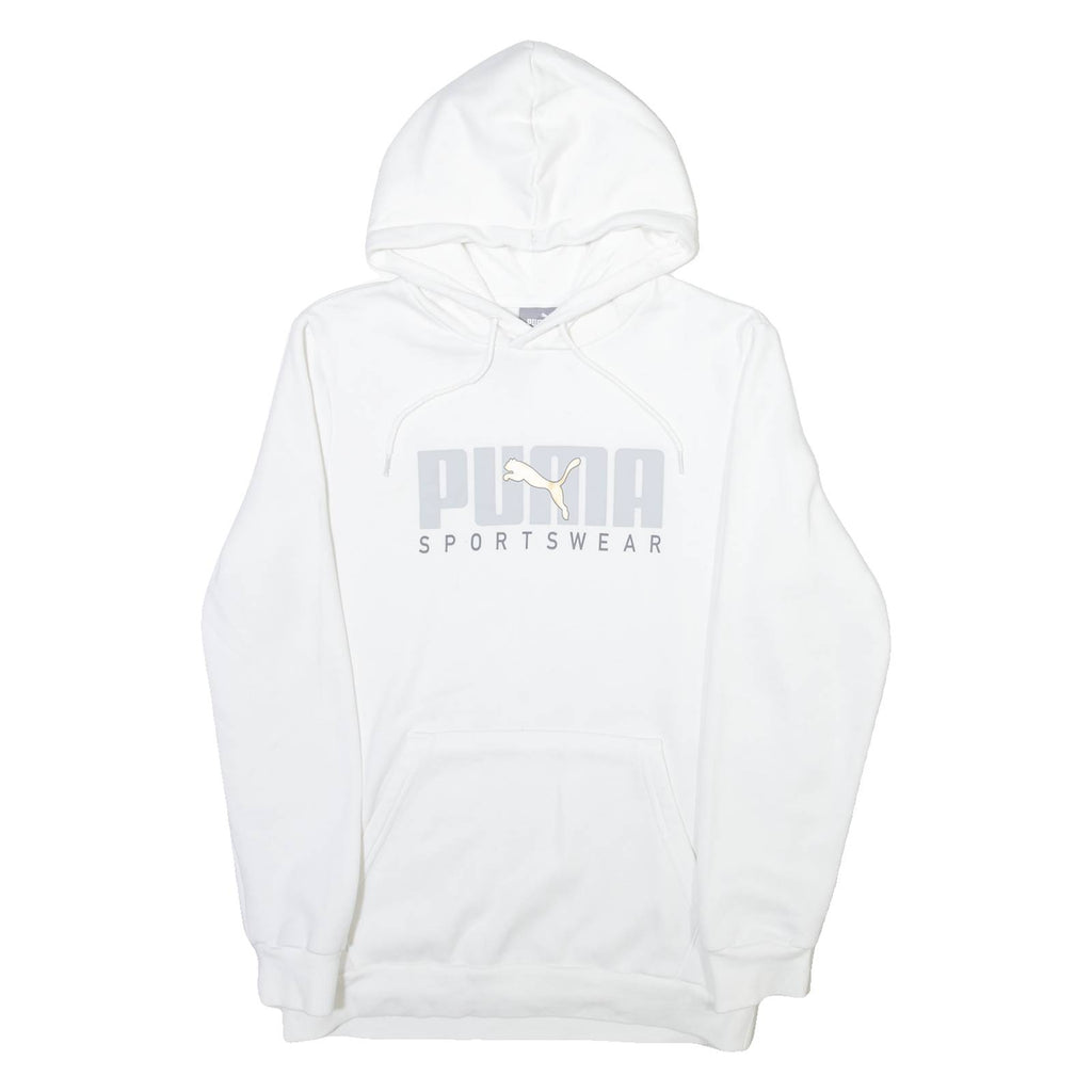 PUMA Mens White Hoodie S