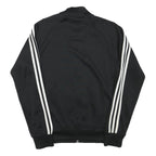 ADIDAS Mens Black Track Jacket S Polyester Blend Plain Zip Closure Sportswear