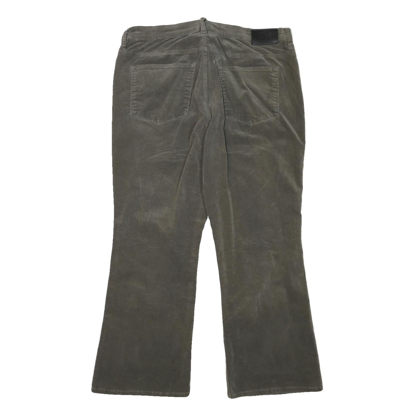 LAUREN RALPH LAUREN Womens Regular Olive & Brown Regular Fit Straight Leg