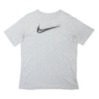 NIKE Boys Grey XL Graphic T-Shirt Short Sleeve Crew Neck Cotton Blend