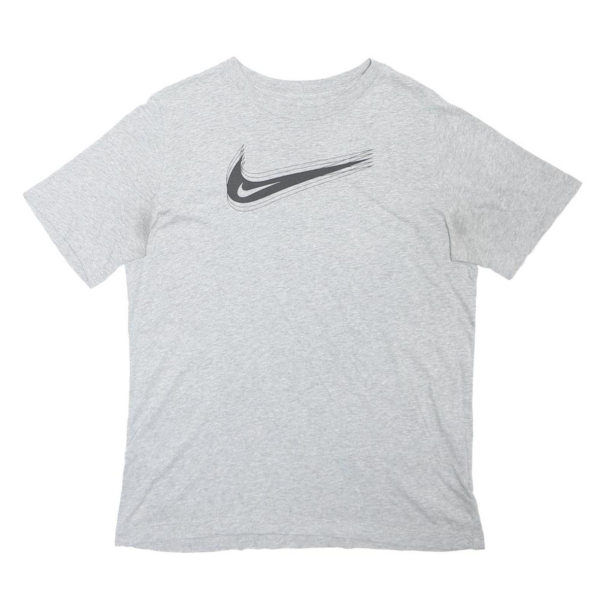 NIKE Boys Grey XL Graphic T-Shirt Short Sleeve Crew Neck Cotton Blend