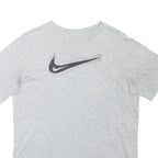 NIKE Boys Grey XL Graphic T-Shirt Short Sleeve Crew Neck Cotton Blend