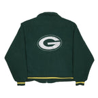 PRO ELITE Womens Green & Yellow Sports Team Zip Jacket L Polyester Plain Warm