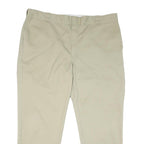 DICKIES Mens Cotton Blend Beige Regular Fit Straight Leg Trousers W44 L29