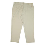 DICKIES Mens Cotton Blend Beige Regular Fit Straight Leg Trousers W44 L29