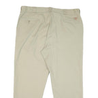 DICKIES Mens Cotton Blend Beige Regular Fit Straight Leg Trousers W44 L29