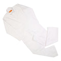 Mens White Cotton Blend Dungarees L W38 L30 Long Sleeve Button Closure Plain