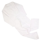 Mens White Cotton Blend Dungarees L W38 L30 Long Sleeve Button Closure Plain