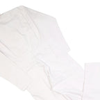 Mens White Cotton Blend Dungarees L W38 L30 Long Sleeve Button Closure Plain